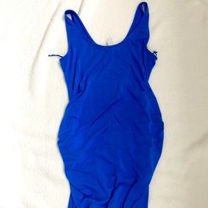 Blue comfortable pregnancy dress